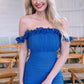 Unique Blue Off The Shoulder Homecoming Dresses,Mini Tight Party Dress,Bodycon Dresses Y1914