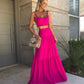 Elegant Two Piece Long Prom Dress,Summer Sleeveless Dress Y1324