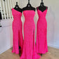 Gorgeous Mermaid Hot Pink Sequin Long Formal Dress,Charming Evening Dress Y1286