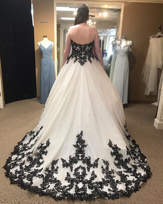 Unique black lace prom dresses S19263