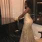 Glitter Mermaid Sleeveless Evening Dress,Stunning Evening Gown For Black Girls Y1175