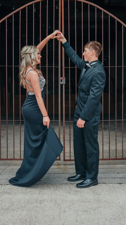 Elegant Mermaid V Neck Prom Dress,Charming Senior Prom Gown Y1101