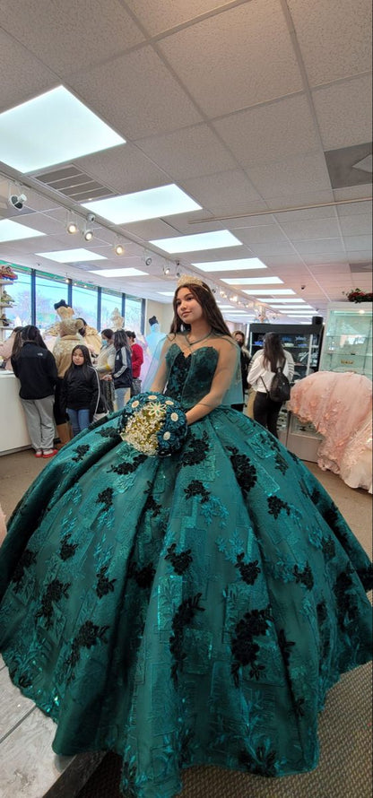 Stunning Emerald Green Quinceanera Dress,Sweet 16 Dress,Emerald Green