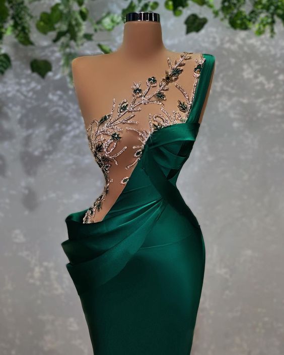 Green Evening Dress, Emerald Green Prom Dress, Wedding Reception Dress,  Luxury Corset Prom Dress,green Sequin Dress, Evening Gowns for Women - Etsy