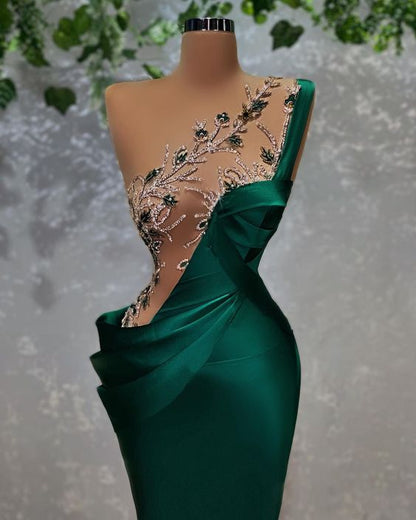 Glamorous Emerald Green Satin Evening Dress ,Sexy Pageant Dress Y757 Simplepromdress Glamorous Emerald Green Satin Evening Dress ,Sexy Pageant Dress Y757 Simplepromdress