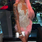 18th Birthday Outfit Dress Sexy Tight Beaded Dress Mini Homecoming Dress Y778