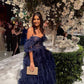 Navy Blue Prom Dress Women Sexy Dresses Elegant Tulle Evening Gown Y1100