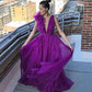 A Line V Neck Long Prom Dress, Sleeveless Prom Dress Y1067