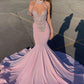 Halter Sweetheart Beading Sleeveless Floor-length Mermaid Prom Dresses Y870