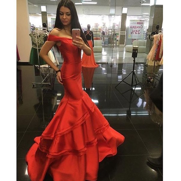 Sexy Red Mermaid Backless Prom Dress Formal Dress Evening Dress Party Prom Gowns Y1443