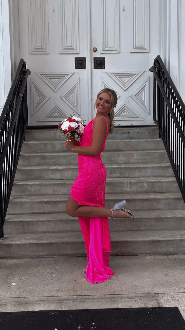 Elegant Hot Pink Prom Dress,Backless Evening Dress,Formal Gown Y1717 Simplepromdress Elegant Hot Pink Prom Dress,Backless Evening Dress,Formal Gown Y1717 Simplepromdress