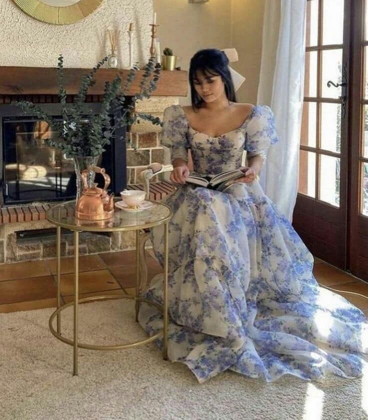 Vintage A-line Print Floral Prom Dress,Chic Summer Holiday Dress Y1749 Simplepromdress Vintage A-line Print Floral Prom Dress,Chic Summer Holiday Dress Y1749 Simplepromdress