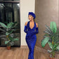 Royal Blue Sequins Long Prom Dress,Chic Royal Blue Evening Dress,Pageant Dress Y1833