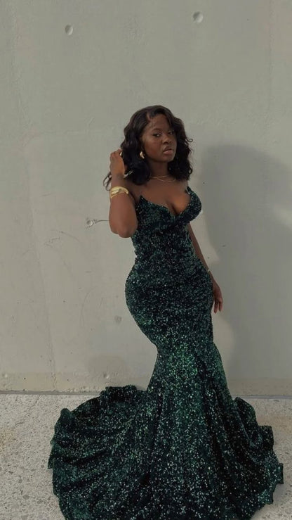 Emerald Green Prom Dresses Long,Sparkly Sequins Evening Dresses Y1821 Simplepromdress Emerald Green Prom Dresses Long,Sparkly Sequins Evening Dresses Y1821 Simplepromdress