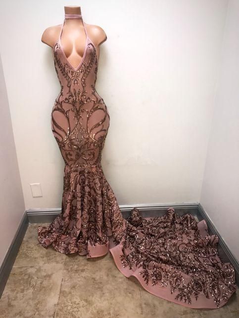 Mermaid Spaghetti Straps Prom Dress Y550