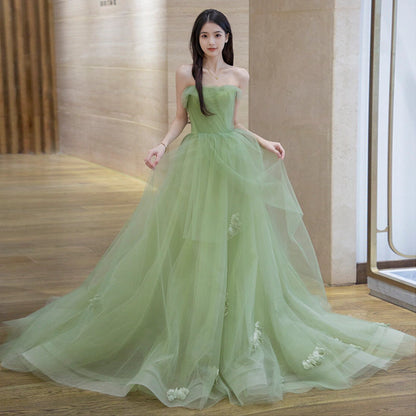 Beautiful Light Green Princess Tulle Long Evening Formal Dress, Light Simplepromdress Beautiful Light Green Princess Tulle Long Evening Formal Dress, Light Simplepromdress