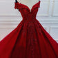 Charming Off The Shoulder Tulle Lace Appliques Ball Gown Sweet 16 Dress Y1225
